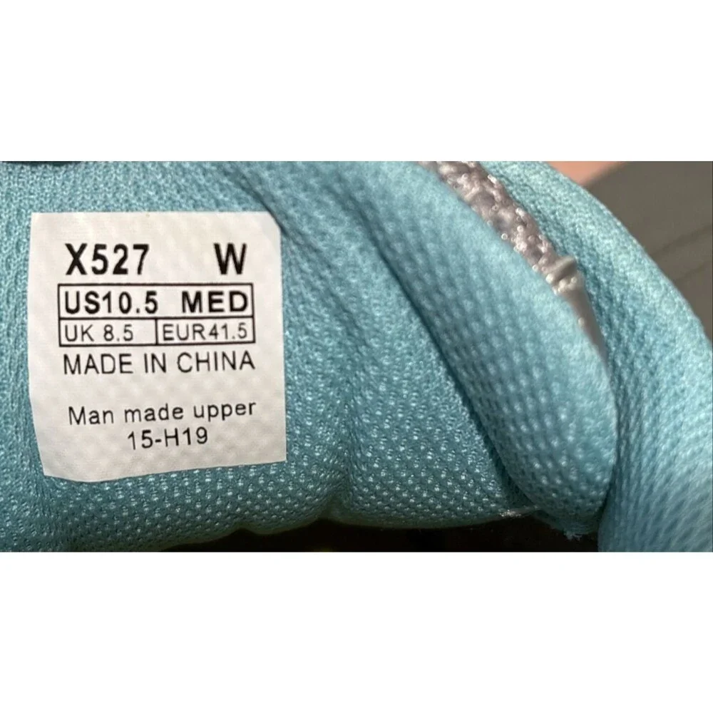 APEX BOSS Runner Orthotic Sneaker Shoe Silver/Sea Blue X527W Women's Size 10.5